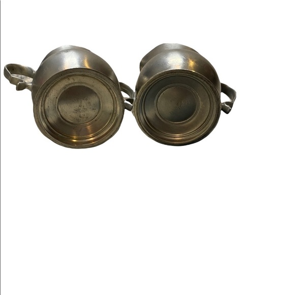 Vintage Pewter by Poole Sugar and Creamer - Picture 5 of 6